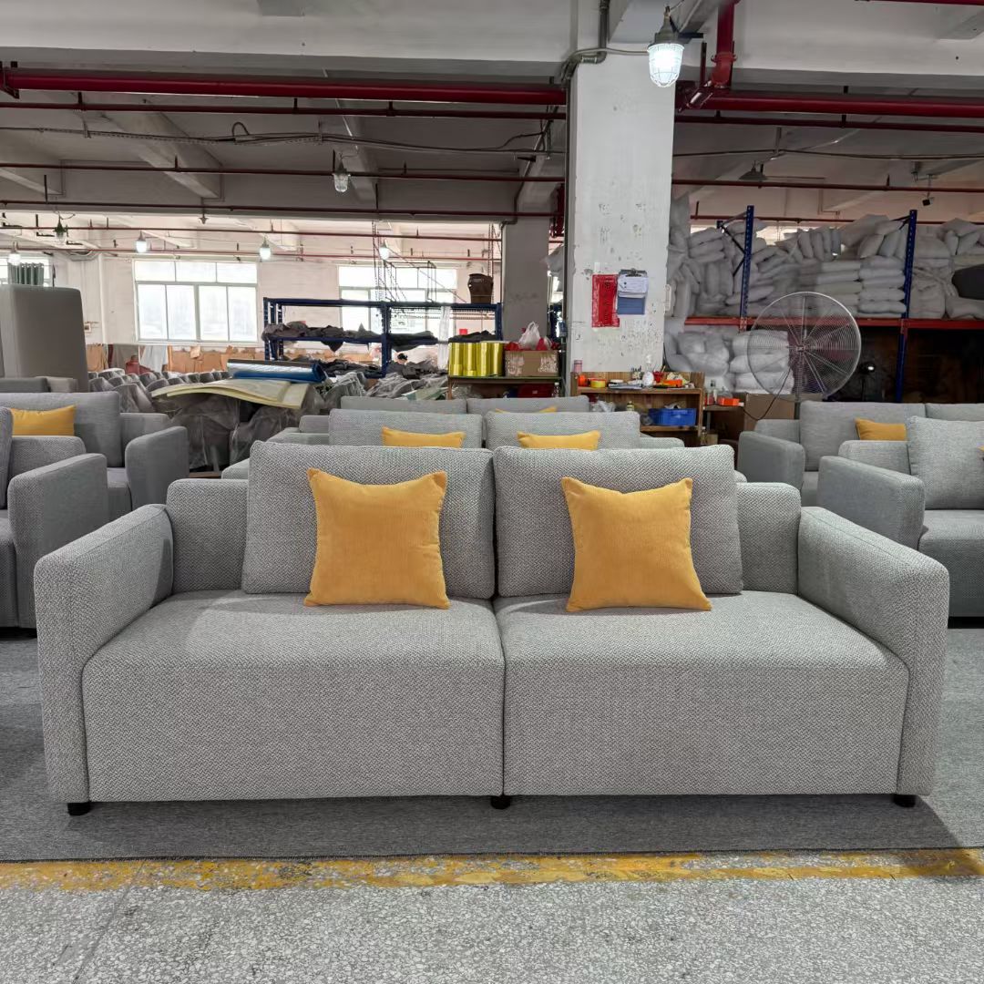 Home Fabric Sofa, Small Apartment, Modern Minimalist Living Room, Double Apartment Sofa, Guest Room Straight-Row Hotel Sofa