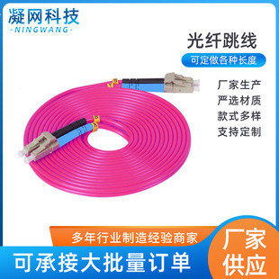 Multi-mode 10 gigabit fiber patch cord LC-LC 3 m double core pigtail low smoke halogen-free LSZH bending resistance OM4-550