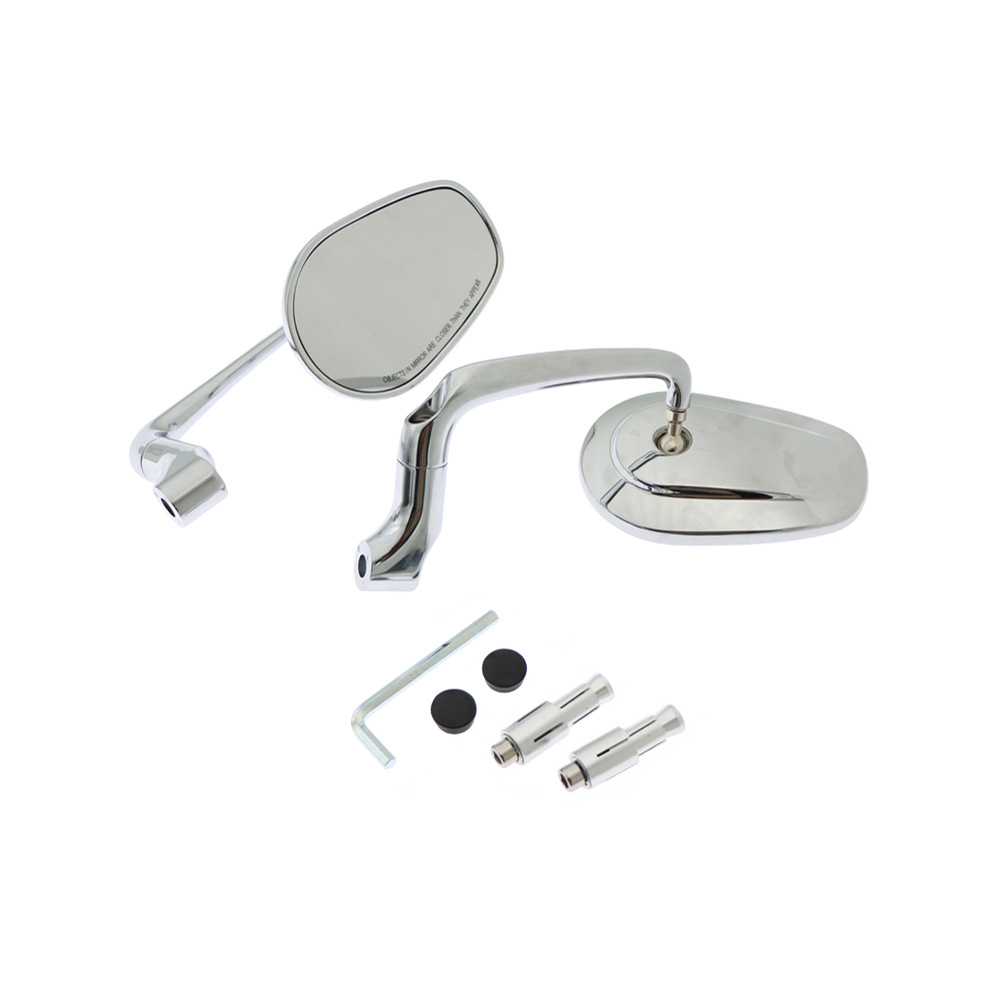 Universal Reversing Mirror Retro Scooter Accessories Modified Aluminum Alloy Oval Rearview Mirror Electric Vehicle Reflector