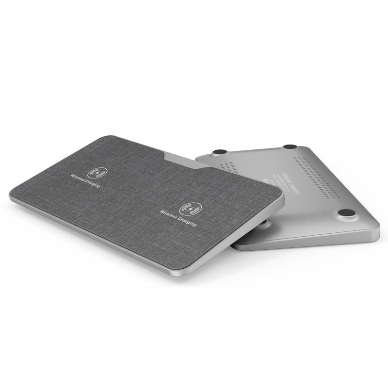 【工厂直销】二合一双手机无线充电器 亚麻布双15W快充