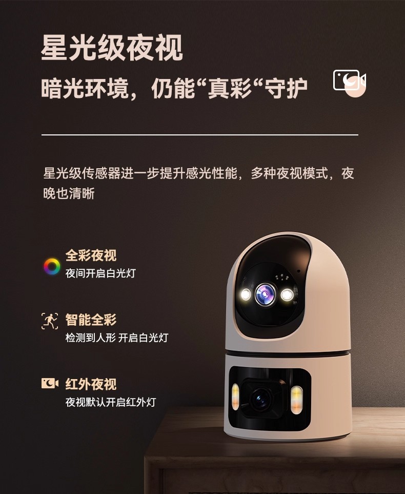 Xiaoyingkankang OKAM Indoor Überwachungskamera 4G Schwenkneigung ohne WLAN, ohne Aufladung, Traffic-Monitor