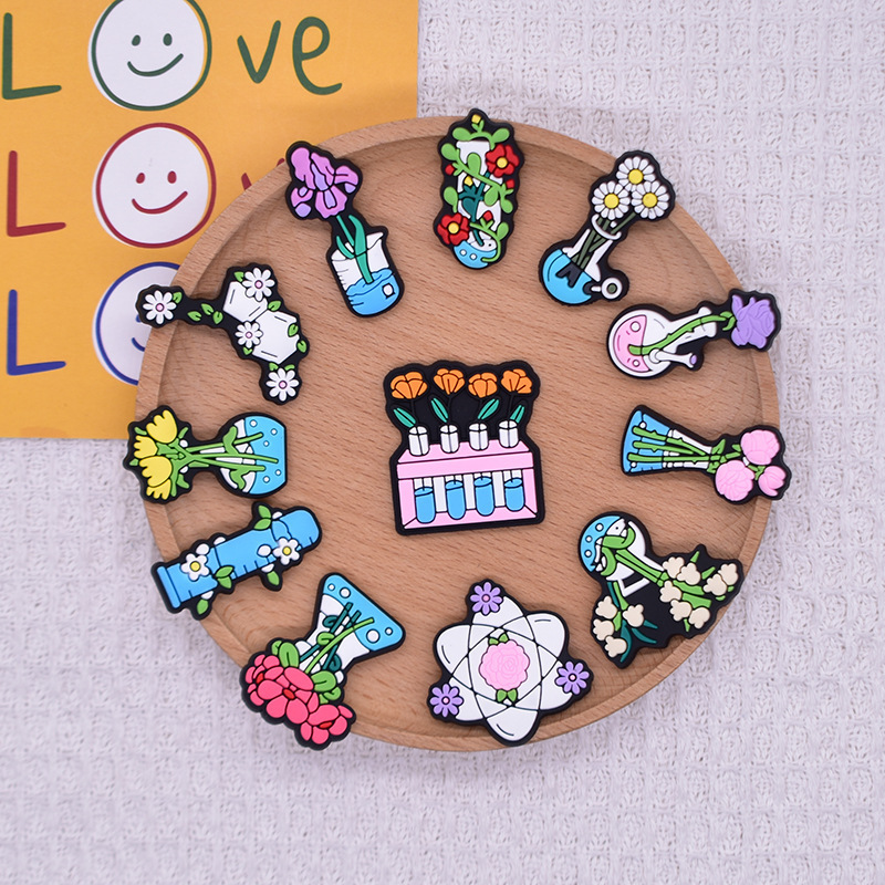 Scientific Laboratory Pvc Plane Decorative Brooch Handmade DIY Jewelry Accessories Cartoon Reagent Bottle Soft Glue Patch