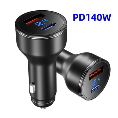 Cross-border PD140W metal digital Mobil şarj cihazları - black-bare-metal-pd140w