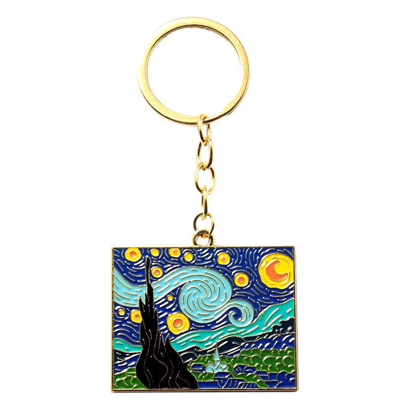 Comercio exterior nuevo Van Gogh obras pinturas clásicas Monje gritar cielo estrellado pintura al óleo pinturas famosas llavero Amazon