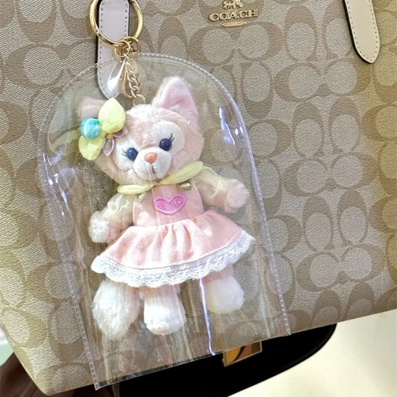 PVC Transparent Doll Coat Raincoat Cover Star Lou Belle Plush Pendant Doll Dust-proof Protective Case Labu Waler Bag