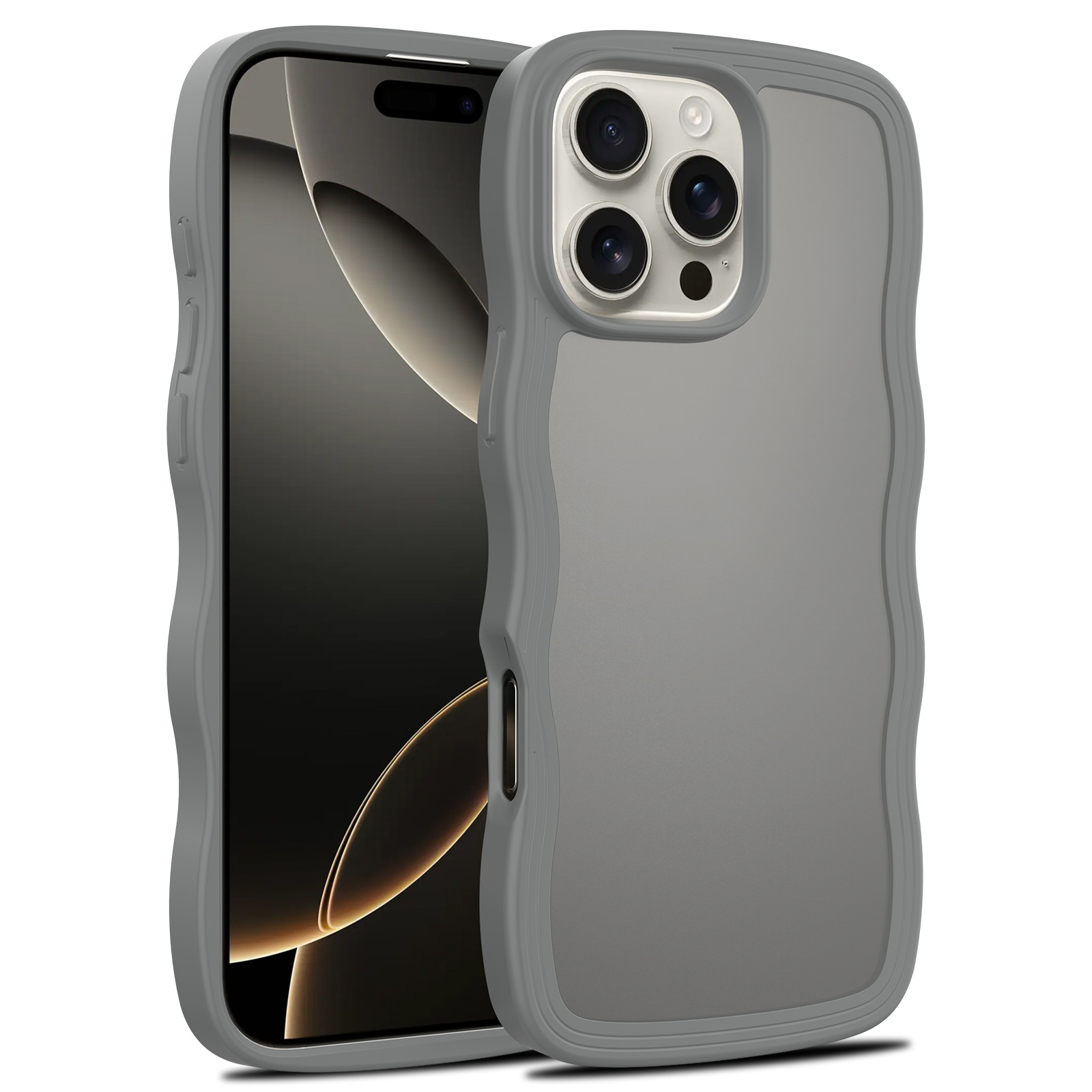 Aplicación transfronteriza Apple 16promax funda de piel ondulada a prueba de caídas 15 funda para teléfono móvil iPhone16E fábrica al por mayor