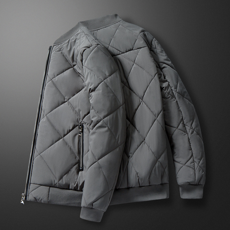 Chaqueta de Algodón con Cuello Béisbol para Hombre de Poliéster y Algodón Térmico para Invierno