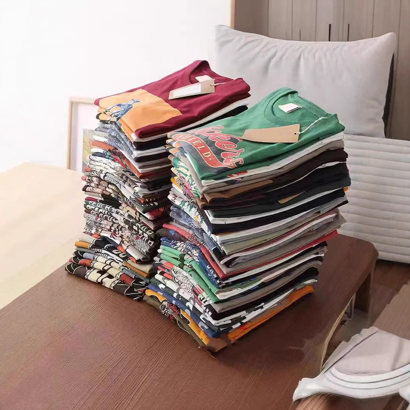 A few yuan clothing short sleeve men's summer new men's round neck printed t-shirt wear-resistant loose popular short sleeve shirt