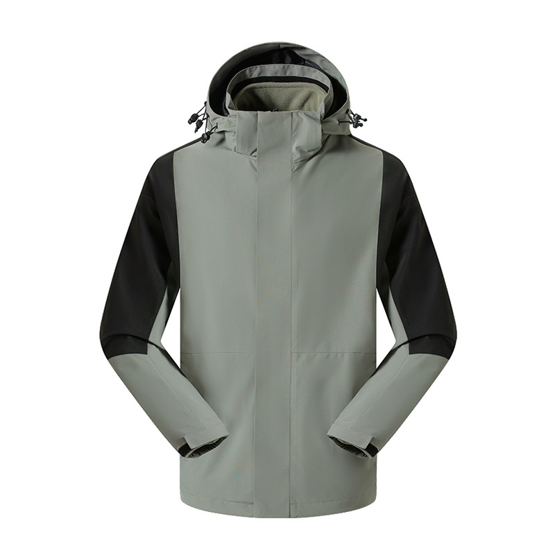 Desmontaje tres en uno chaqueta de dos piezas personalizada al aire libre montañismo senderismo Moda marca abrigo overoles impresión