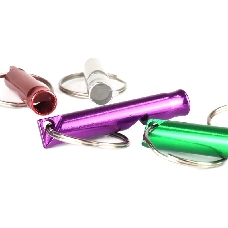 Factory Direct Sales fire protection aluminum alloy whistle metal whistle aluminum alloy survival training whistle outdoor whistle in stock