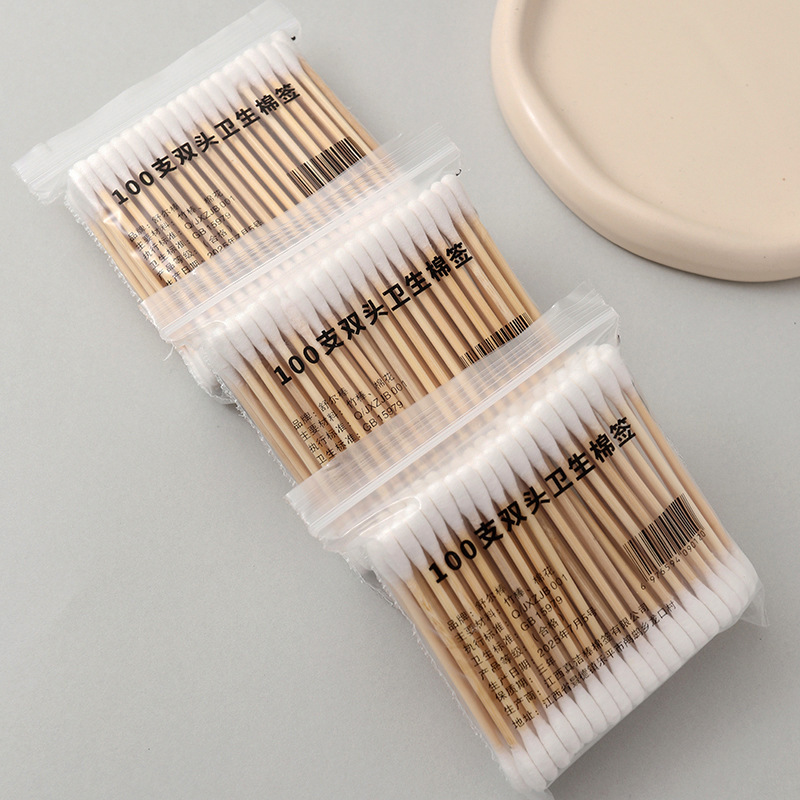 支棉签掏耳化妆用木棒棉花棒双头棉签棒一次性棉棒棉棉花签|undefined
