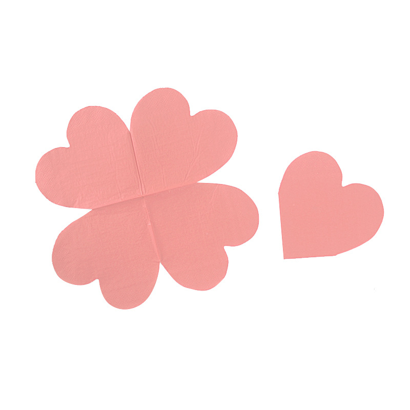 Placa de papel rosa de amor desechable set de cubiertos de San Valentín tema de pastel plato de refrigerio plato de fiesta