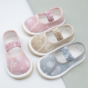 Children's small cloth shoes female 1-2 years old 3 baby old Beijing thousand-soled single-layer shoes boys baby soft-soled toddler shoes autumn