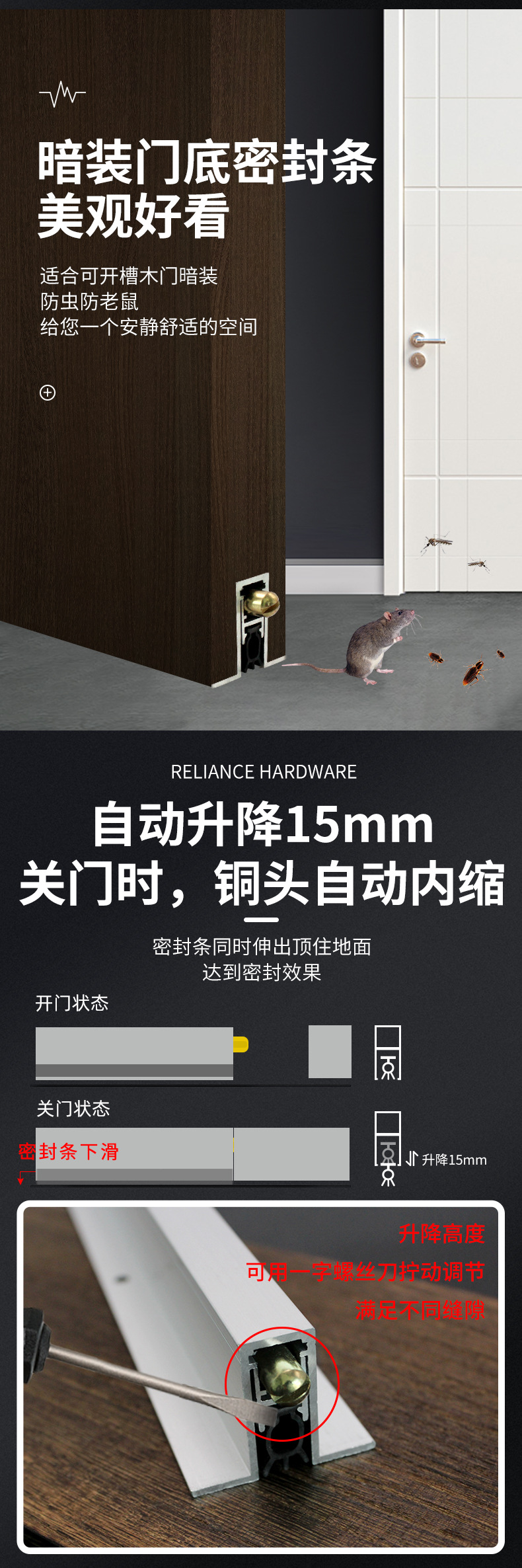 T型门底密封条
