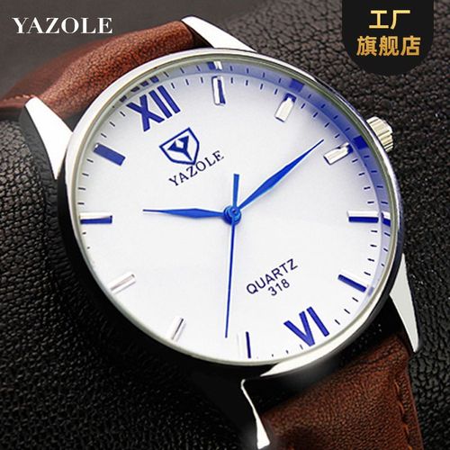 YAZOLE318 business watch men's watch simple blue light watch quartz watch live broadcast manufacturer supply
