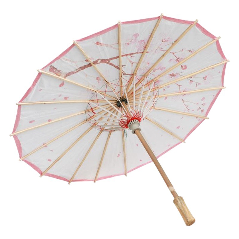 Mini hand-painted shopping mall ceiling decorative umbrella oil paper straight rod Antique Gift craft umbrella performance props Dance Umbrella