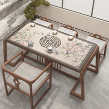 中式餐桌垫家用免洗书桌垫防水防烫茶几垫桌垫皮革餐桌布会客批发