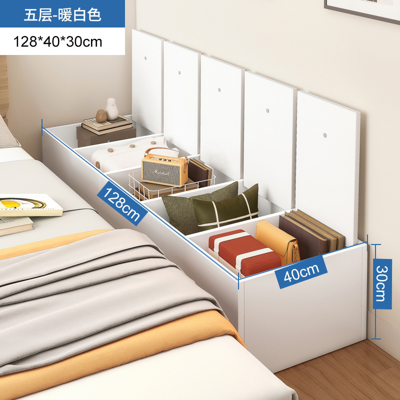 Mesita de noche gabinete simple mesita de noche gabinete estrecho espacio largo gabinete de almacenamiento de pared gabinete cama cola armario