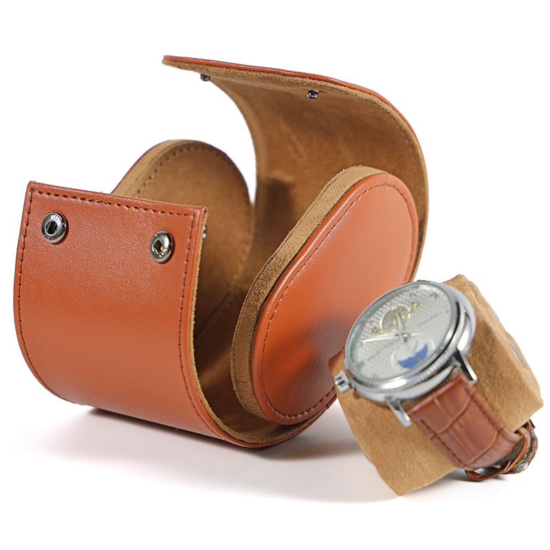 Estuche portátil para reloj, bolsa de almacenamiento para reloj, bolsa protectora de cuero a prueba de polvo para reloj mecánico, bolsa para reloj de 1, 2 y 3 ranuras en stock
