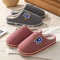 情侶棉拖鞋男士大碼家居家用室內防滑保暖布藝拖鞋慈谿家居鞋批發