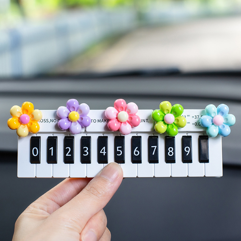 Tarjeta de estacionamiento temporal para automóvil, teléfono móvil multifuncional para automóvil, placa de número, decoración de tarjeta de tiempo cero para automóvil lindo creativo