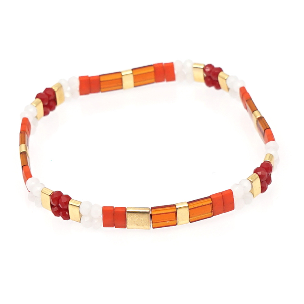 Retro Square Tila Beads Glass Wholesale Bracelets display picture 82