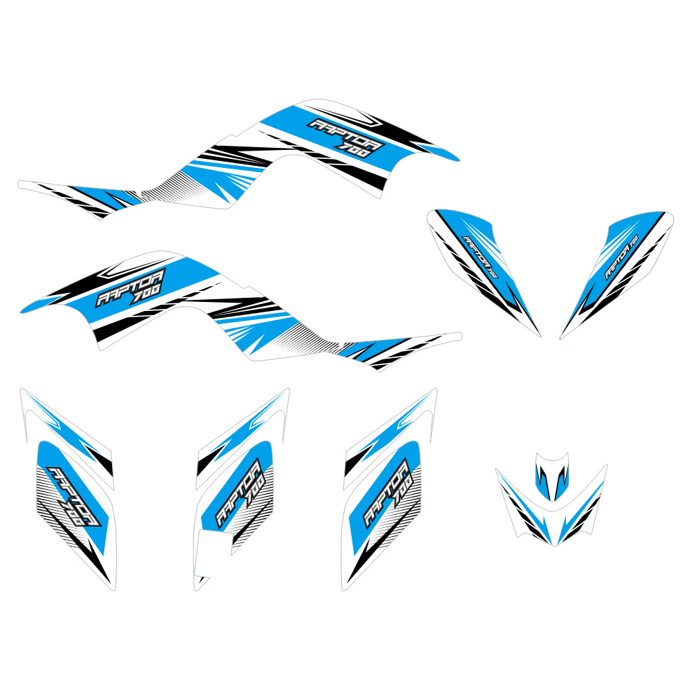 Pegatinas de protección para 2006 - 12 Yamaha Raptor 700 YFM 700 ATV