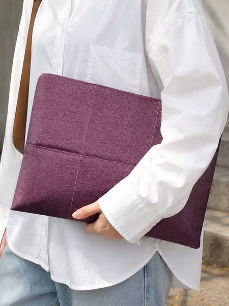 Korean in-stock cross-border puff grid laptop bag 13inch suitable for MacBook, shockproof storage bag