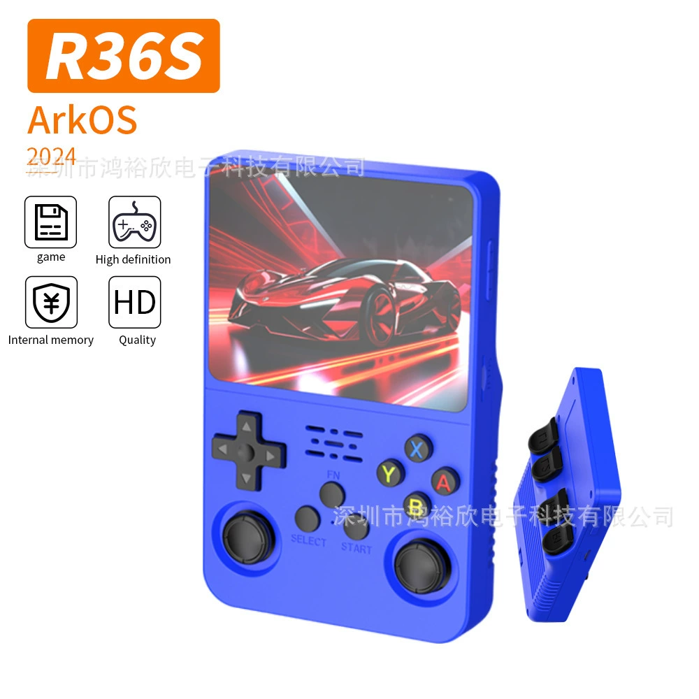 Исходная R36S открытая исходная портативная ретро-игровая машина с ручным управлением, двойная система PSP GBA аркада