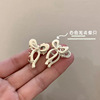 Girls Sweet Bow Hair Dipper Princess's Top Small Covering the side of the bangs half -tie hair clip, small hair jewelry