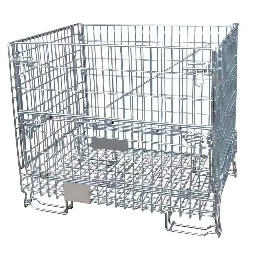 欧标仓储笼欧式站脚托盘笼欧式蝴蝶笼出口欧式仓库笼可折叠可堆垛