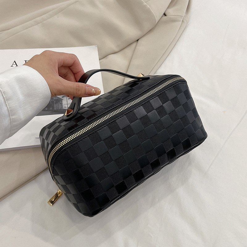 Estilo coreano de gran capacidad de moda bolsa de cosméticos bolso portátil de las mujeres bolsa de almacenamiento de cosméticos de viaje artículo bolsa de organización