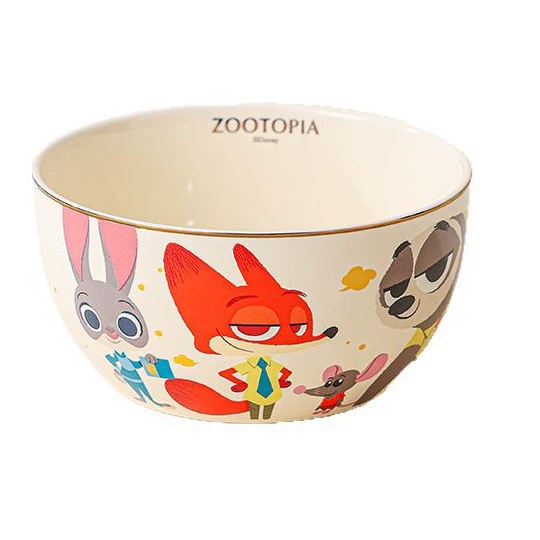 Disney, cartoon ceramic tableware with animals, soup bowl