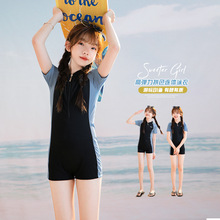 女童泳衣2025新款洋气大童女孩高颜值专用游泳衣儿童夏季连体泳装