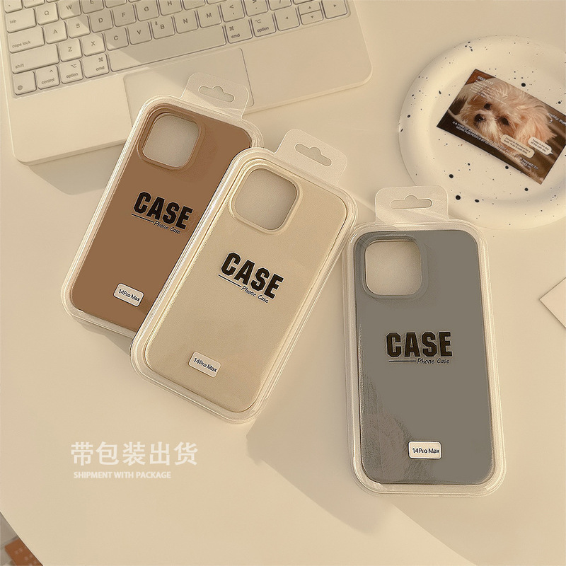 高品質真液体シリカゲルiPhoneアップル15携帯ケース14promax韓国系12高級13純色11|undefined