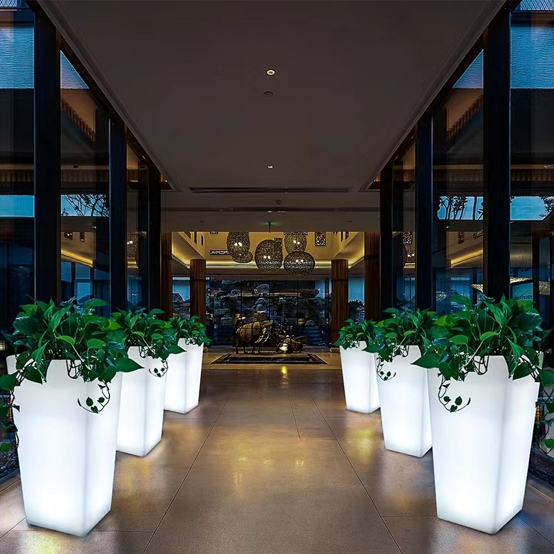 LED moda luminosa boca grande luces decorativas nórdico belleza jardín jardín jardín impermeable ideas para plantar grandes macetas circulares