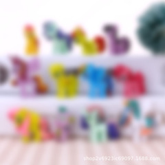 ケーキデコレーションオーナメント PVC製ポニーフィギュア12種類 バオリ人形 誕生日 ベーキングシーン デコレーションモデル おもちゃ ミニ
