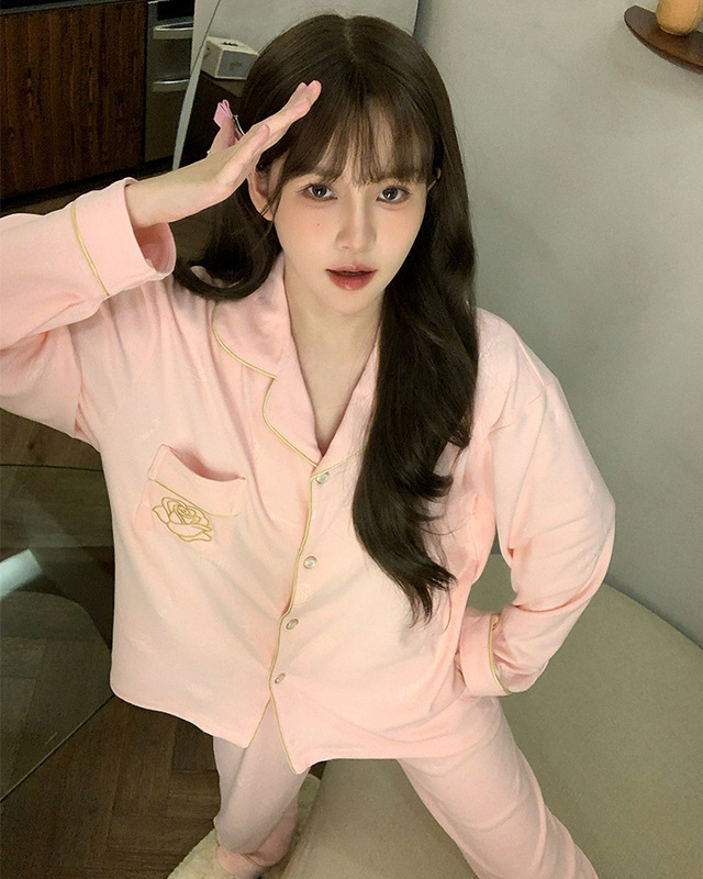 德绒睡衣女秋冬季新款韩系甜美ins长袖加厚保暖家居服套装可外穿|undefined