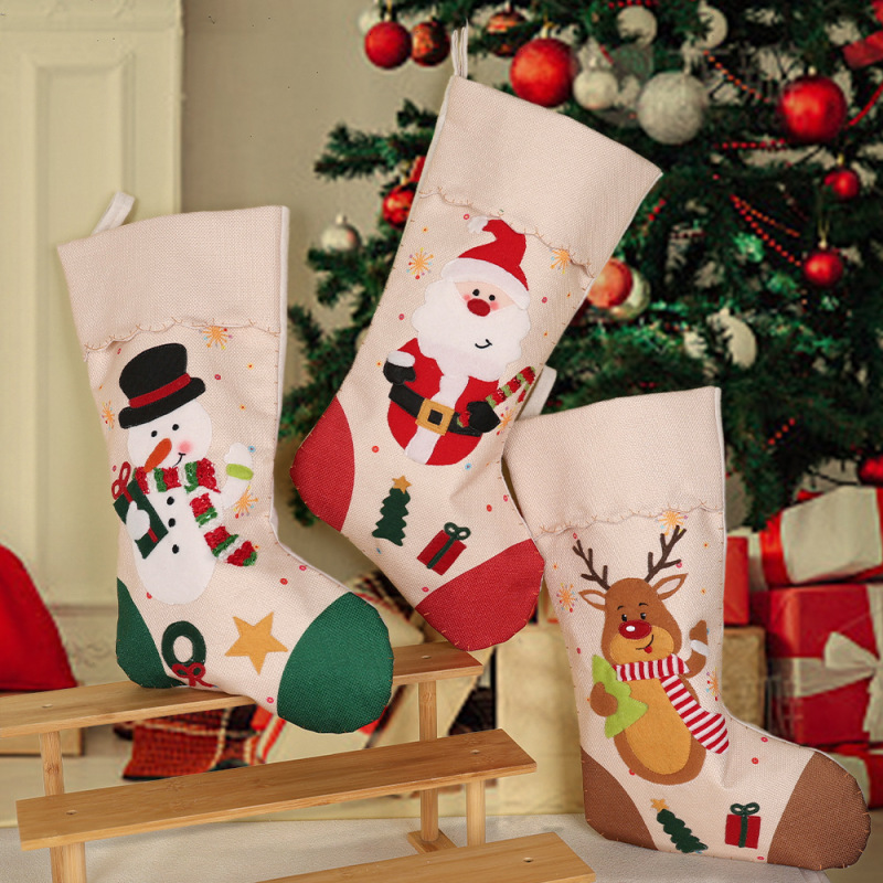 新しいクリスマスツリー装飾ギフトバッグギフトソックスクリスマスキャンディクリスマスソックスクリスマスホームウィンドウ装飾|undefined