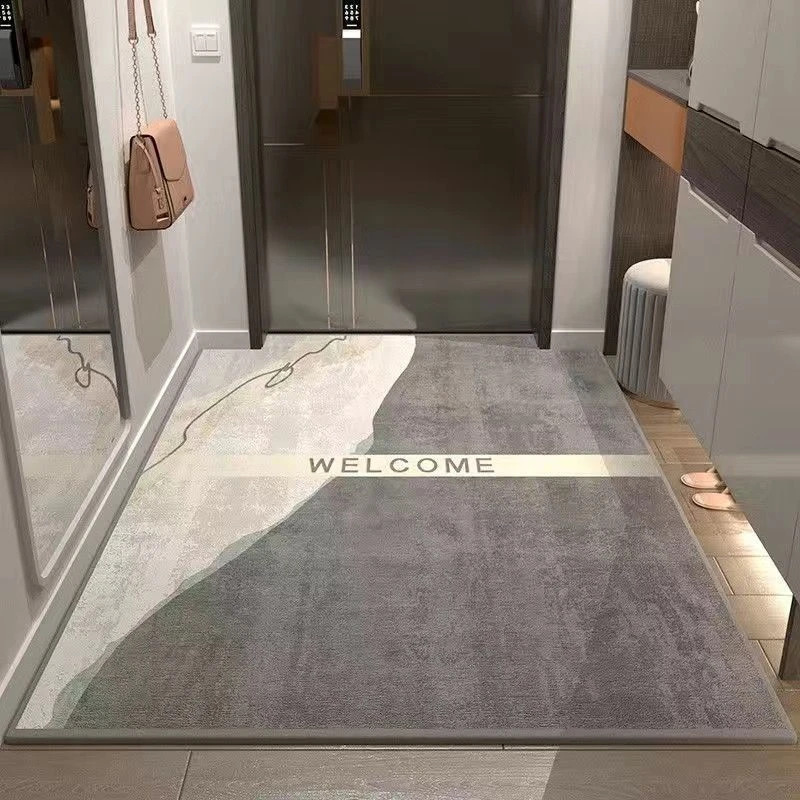 Diatom Mud Entry Floor Mats, Classy Simple Entrance Mats, Modern Entrance Door Mats, Water-Absorbent, Non-Slip and Cuttable