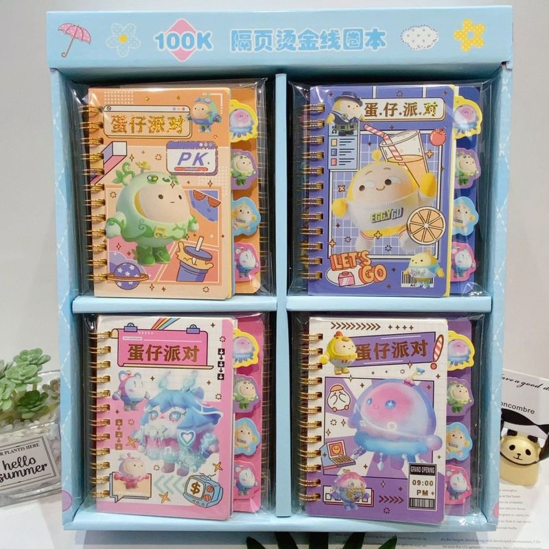 新款浪浪山小妖怪文创隔页100K烫金手账线圈本学生便携口袋小本子|undefined
