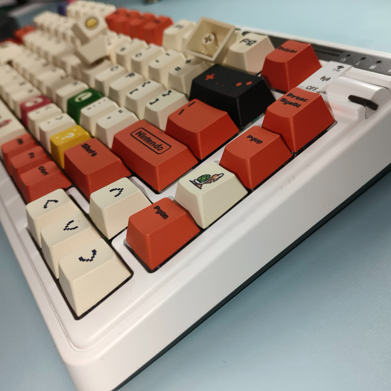 Mario keycap altura original PBT material 124 keycap sublimación adaptación soporte de teclado mecánico generación