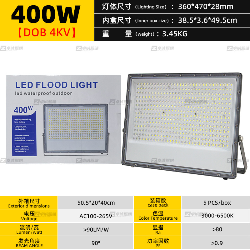 Transfronteriza al aire libre impermeable LED Pequeña Manzana Luz de inundación comunidad patio luz cartelera reflector iluminación del sitio de construcción