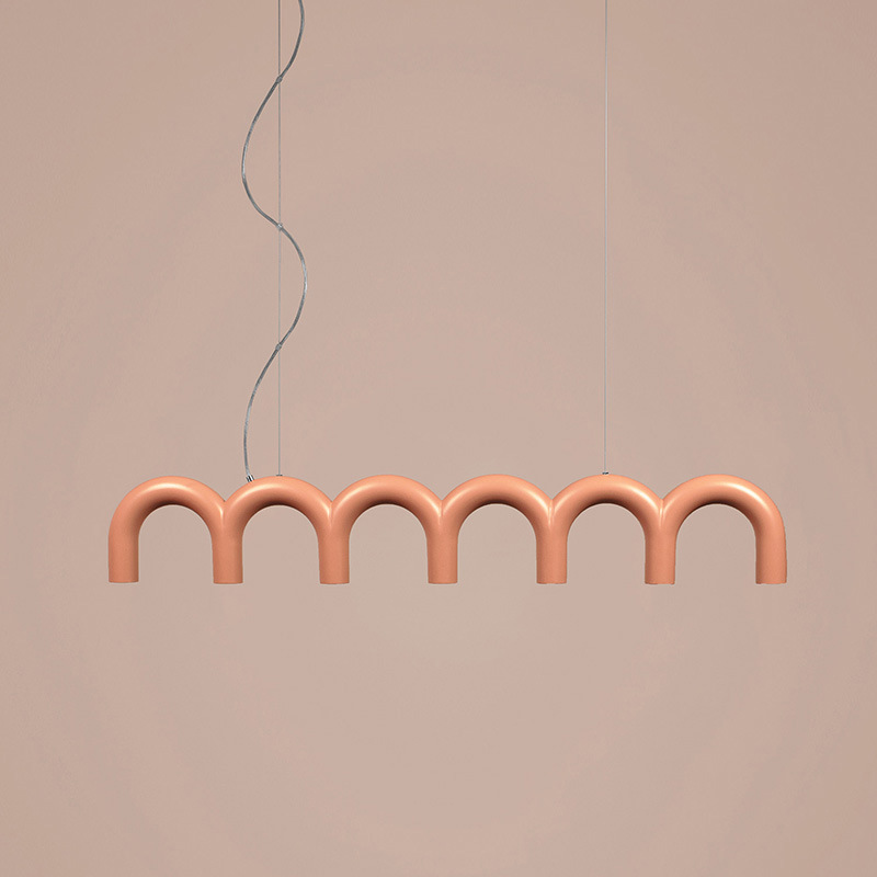 New Memphis U-shaped Restaurant Chandelier Nordic Designer Model Room Nakajima Water Bar Table Exhibition Hall Lamp