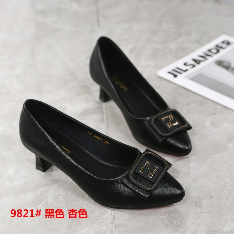 高跟鞋女黑色尖头细跟2025猫跟工作鞋软底漆皮职业女单鞋时尚休闲|undefined