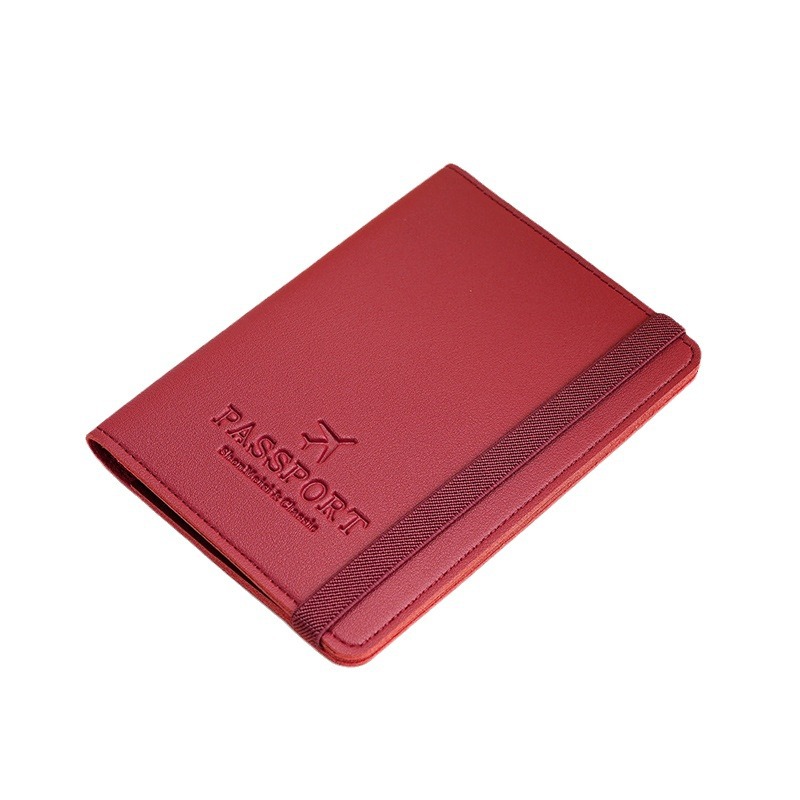 Spot bolsa de pasaporte de cuero de pu de venta caliente transfronteriza, clip de pasaporte multifuncional, cubierta de pasaporte, cubierta de pasaporte