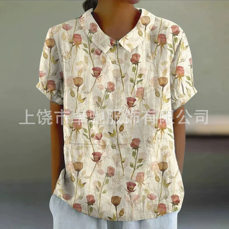 2025 Independent Station взрывная рубашка Hyin Amazon для внешней торговли трансграничного летнего муссона с короткими рукавами