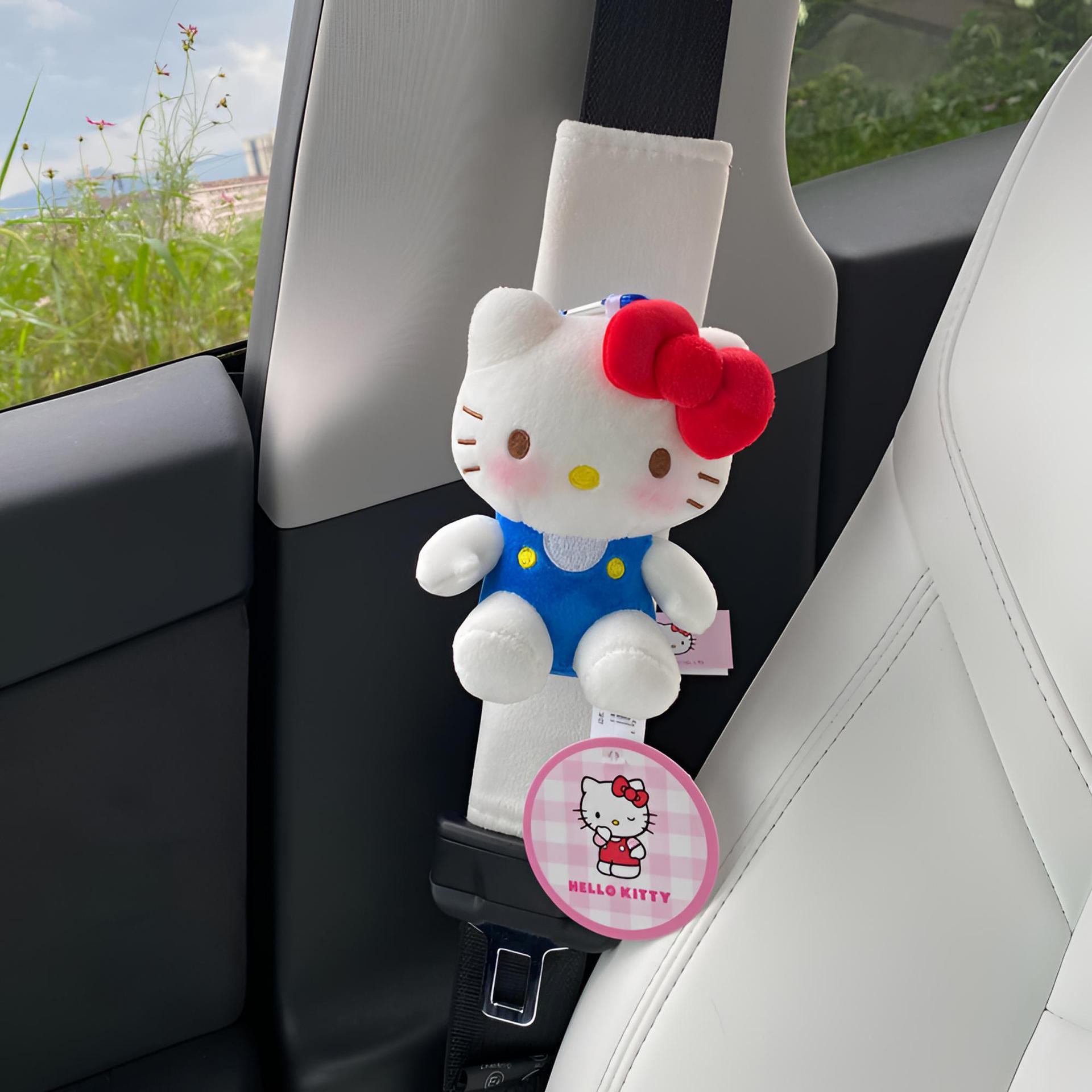 Cute Kt Cat Shoulder Cover Safety Belt Decoration Car Anti-Wear Clothing Protective Cover Universal Cartoon Doll for Women in All Seasons
