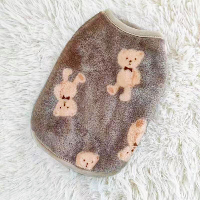 Ropa para mascotas lindo oso suéter Otoño e Invierno ropa de cuatro patas ropa para perros ropa de gato franela fuente de fábrica