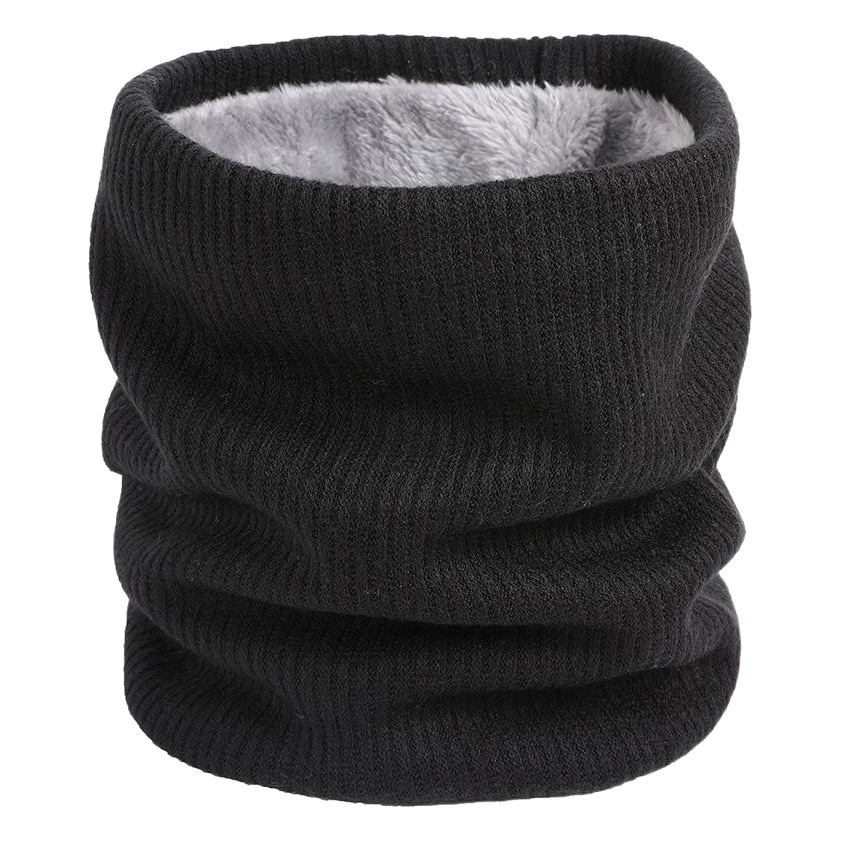 Solid Color In-Stock Winter Double-Layer Fleece Outdoor Pullover Couple's Warm Solid Color Single-Loop Knitted Neck Warmer Cross-Border